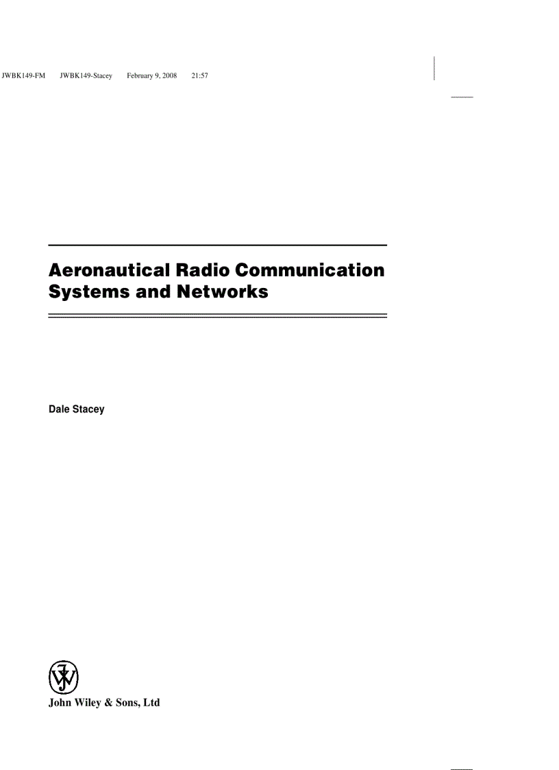 image for page Aeronautical Radio Communication Systems and Networks