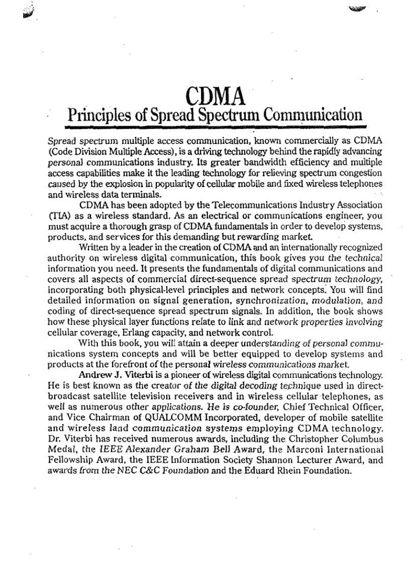 image for page CDMA Principles of Spread Spectrum Communication