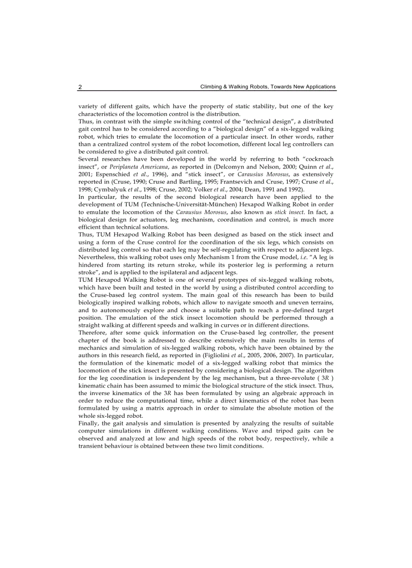 image for page Climbing and Walking Robots towards New Applications