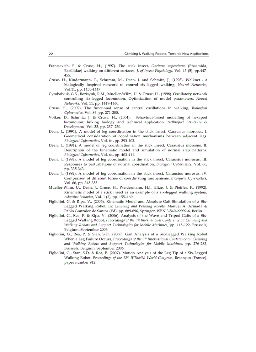 image for page Climbing and Walking Robots towards New Applications