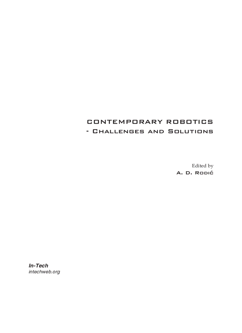 image for page Contemporary Robotics Challenges and Solutions