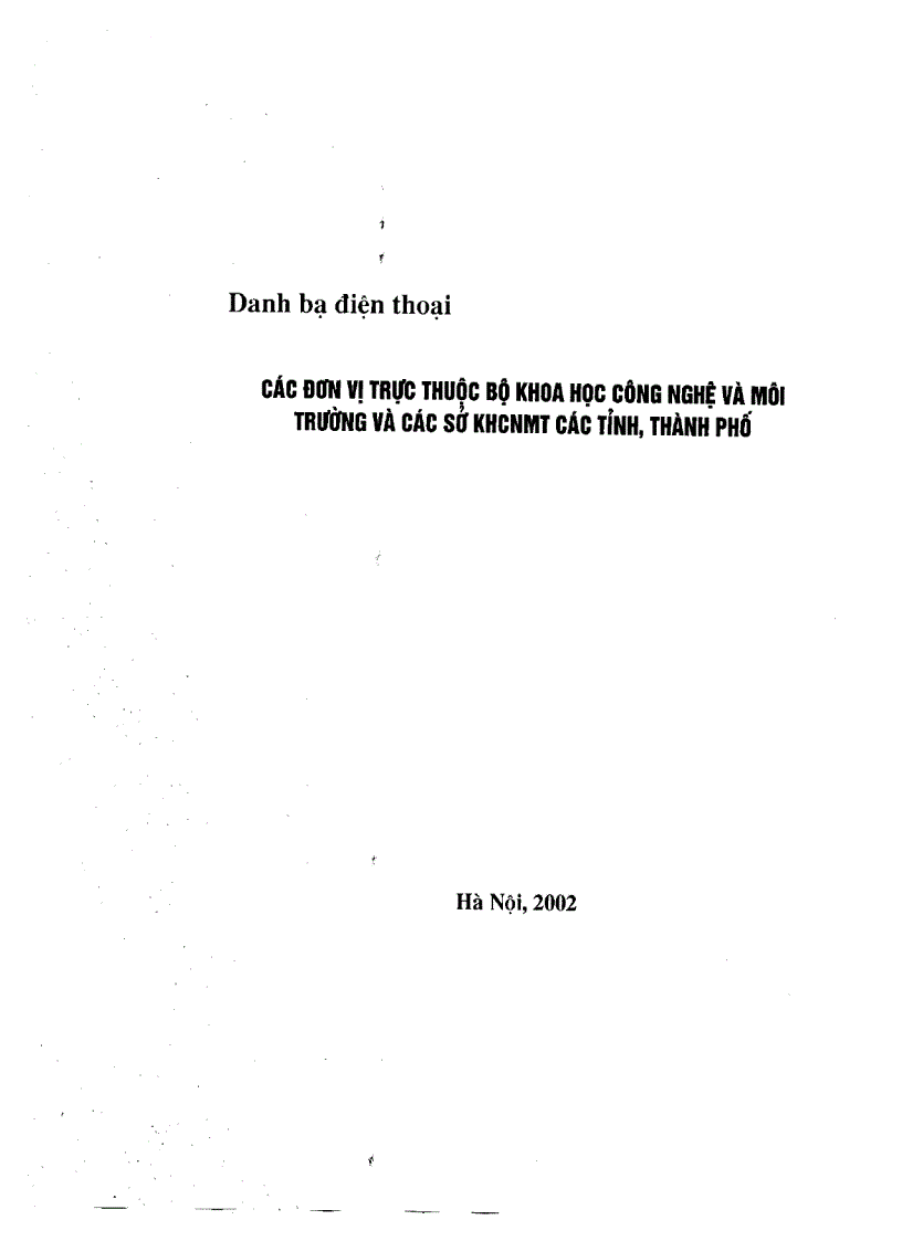 image for page Danh bạ điện thoại các đơn vị trực thuộc bộ KHCN MT các tỉnh thành
