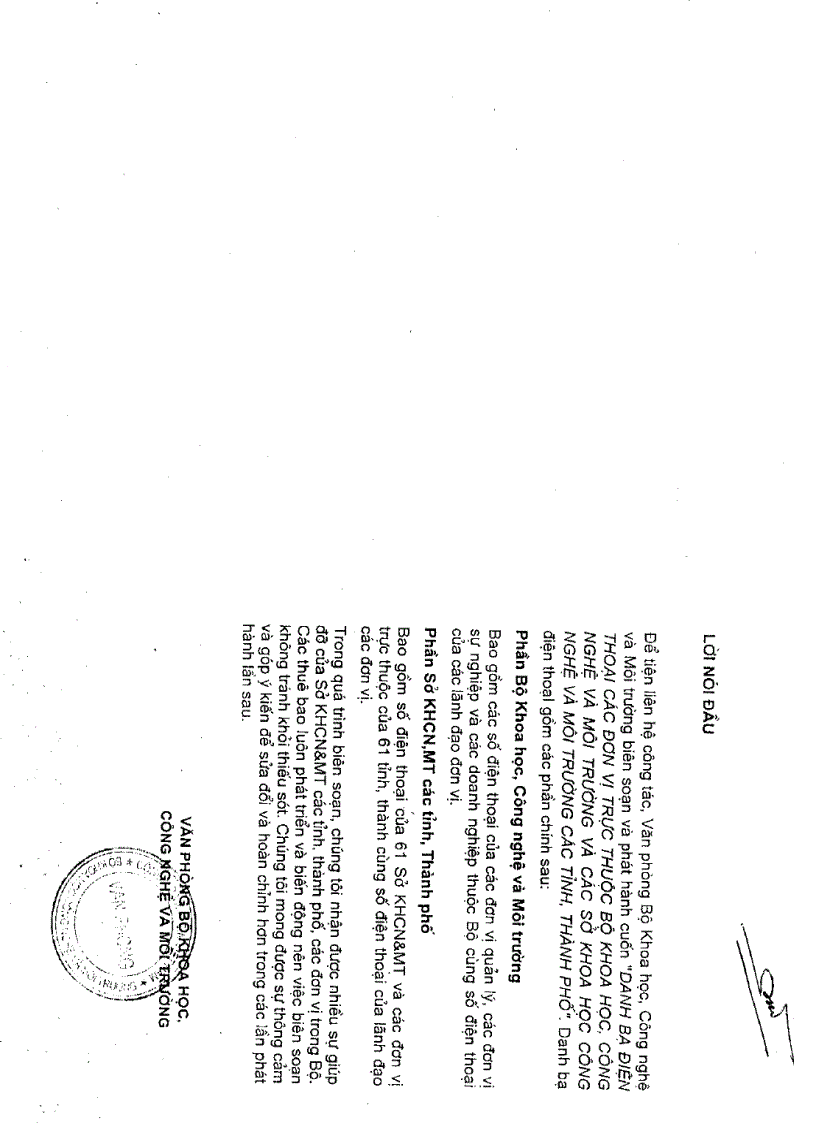 image for page Danh bạ điện thoại các đơn vị trực thuộc bộ KHCN MT các tỉnh thành