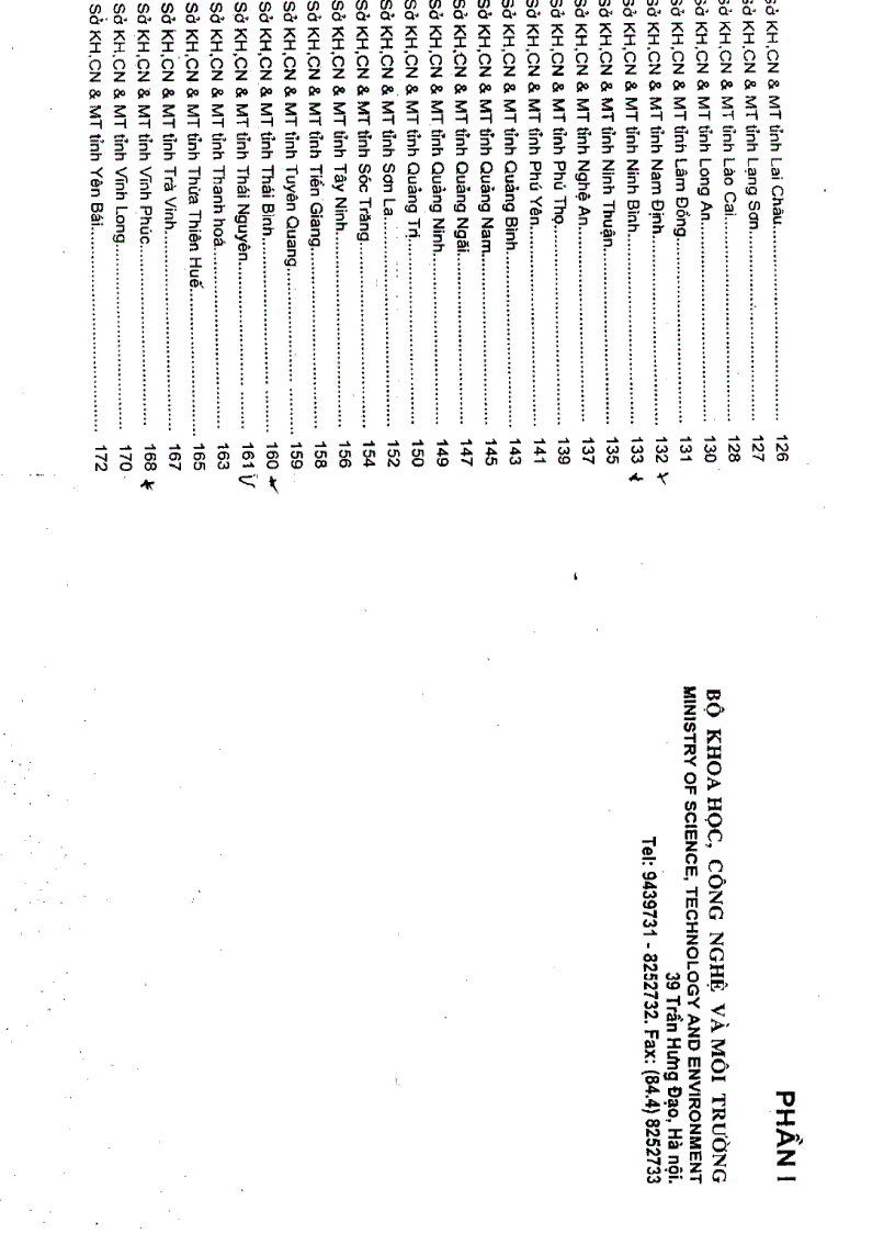 image for page Danh bạ điện thoại các đơn vị trực thuộc bộ KHCN MT các tỉnh thành