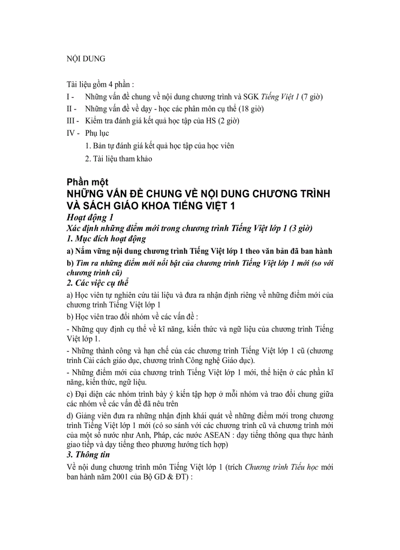 image for page Dạy học Lớp 1 theo chương trình tiểu học mới