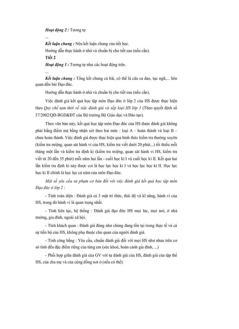 image for page Dạy học Lớp 2 theo chương trình tiểu học mới