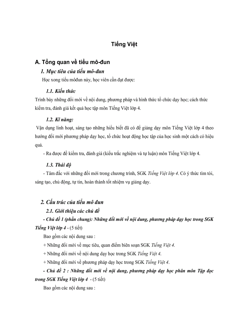 image for page Dạy học Lớp 4 theo chương trình tiểu học mới