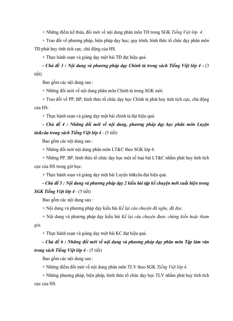 image for page Dạy học Lớp 4 theo chương trình tiểu học mới