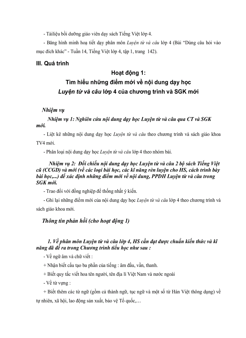 image for page Dạy học Lớp 4 theo chương trình tiểu học mới