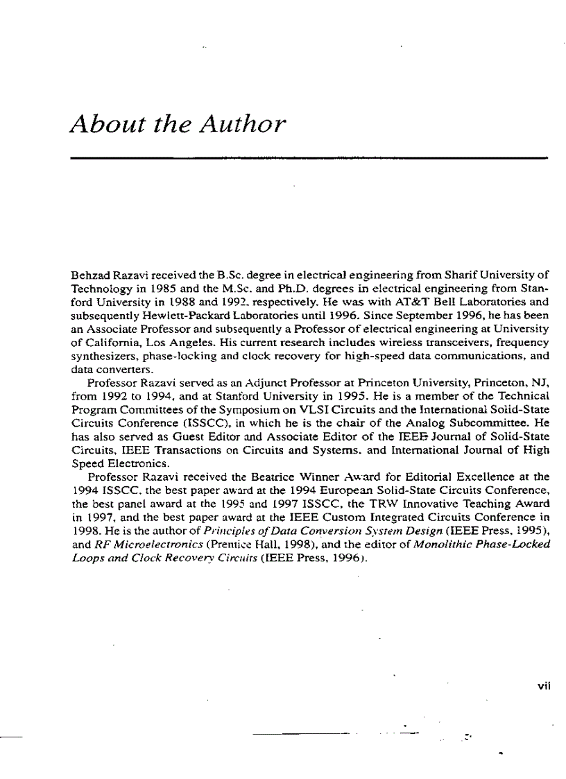 image for page Design of Analog CMOS Integrated Circuits