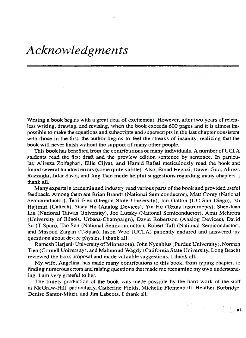 Design of Analog CMOS Integrated Circuits