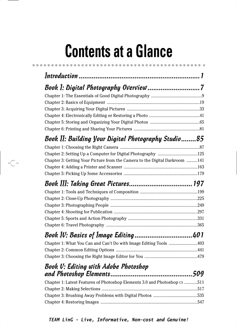 image for page Digital Photography All in One Desk Reference 2nd Edition