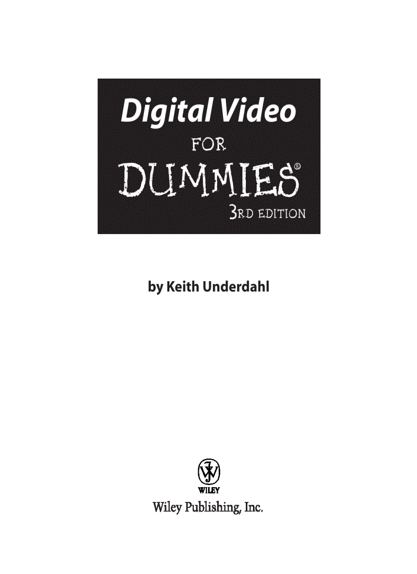 image for page Digital Video for Dummies
