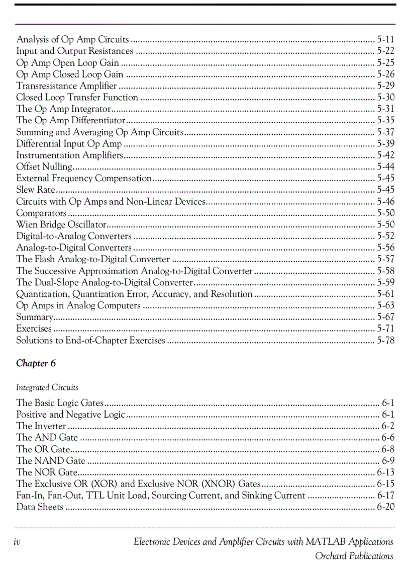 image for page Electronic Devices and Amplifier Circuits with MATLAB Applications