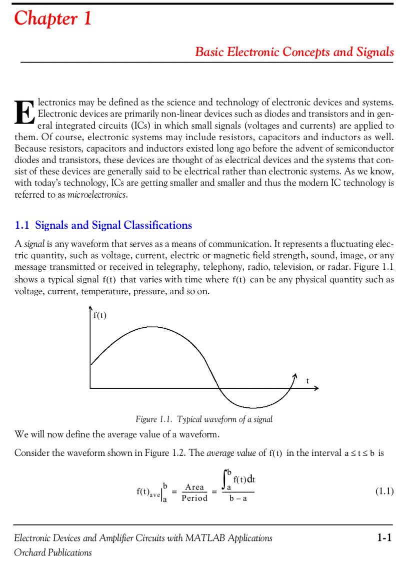 image for page Electronic Devices and Amplifier Circuits with MATLAB Applications