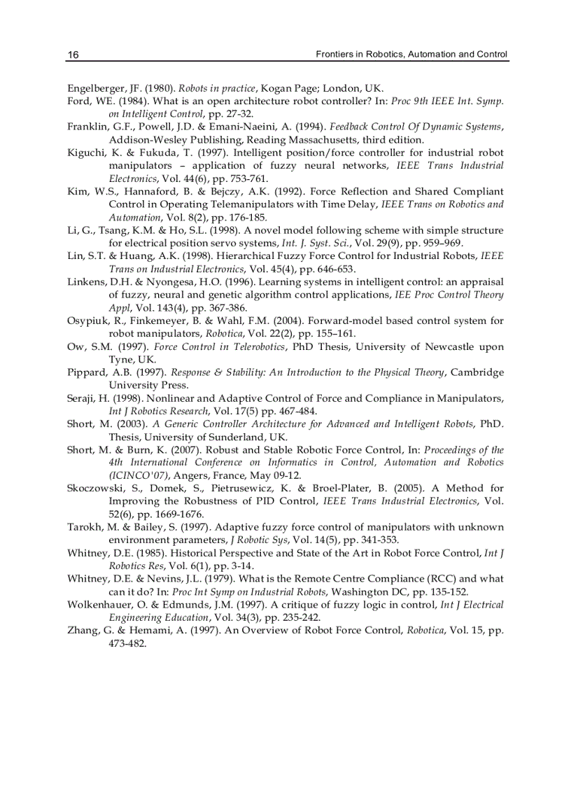 image for page Frontiers in Robotics Automation and Control