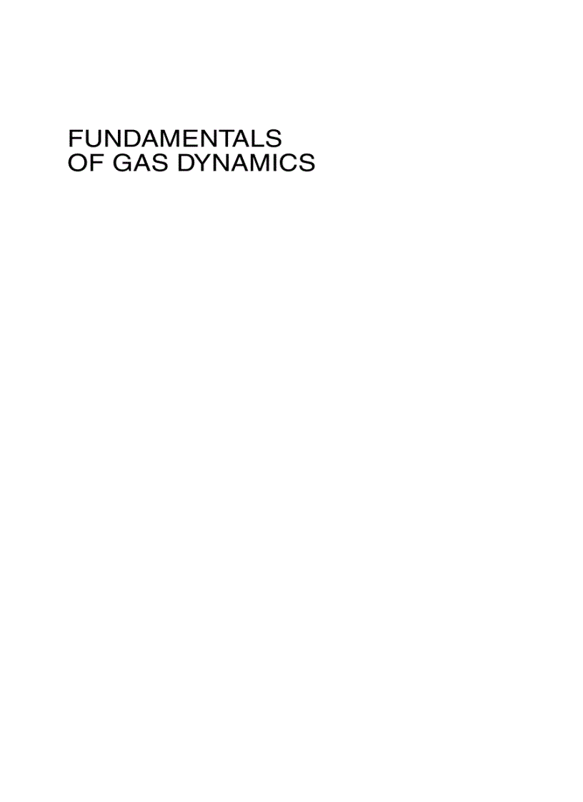 image for page Fundamentals of Gas Dynamics 2nd Edition