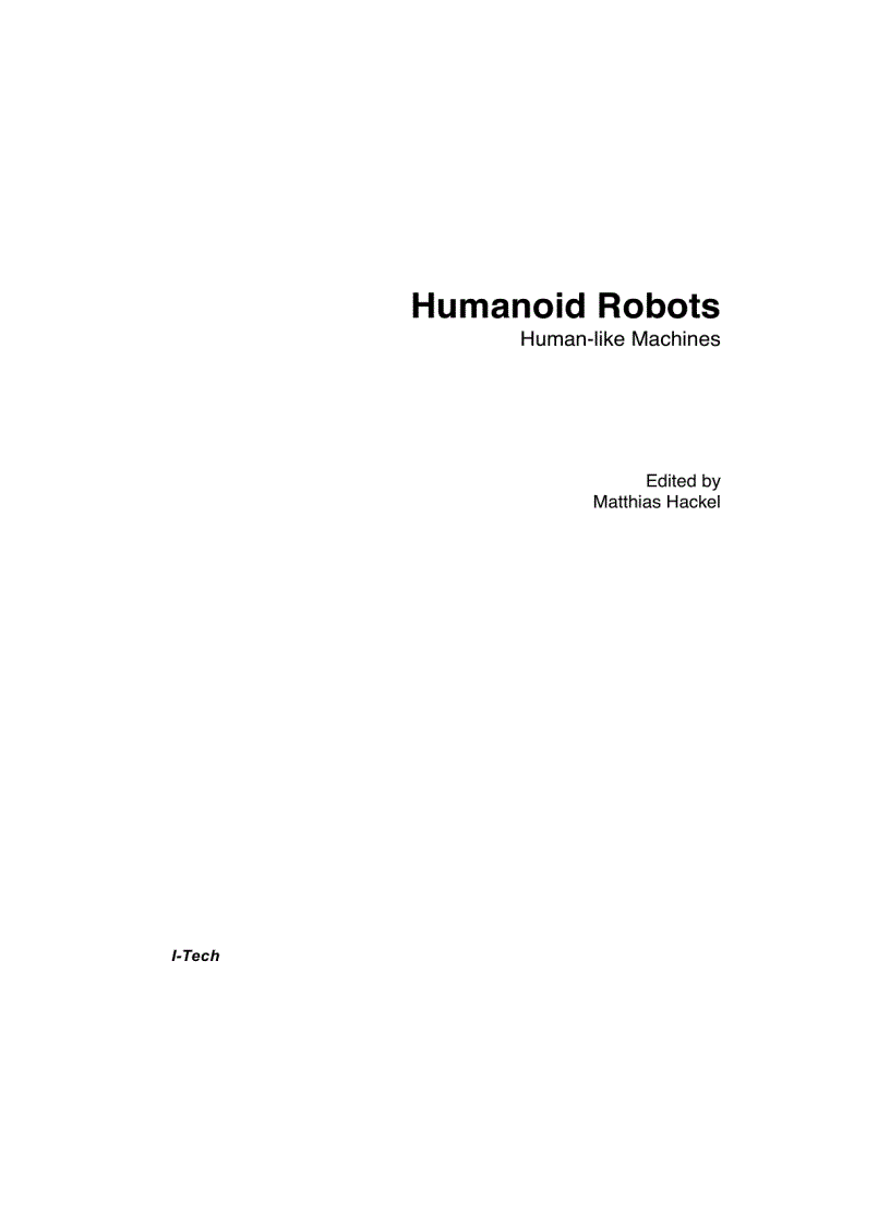 image for page Humanoid Robots Human like Machines