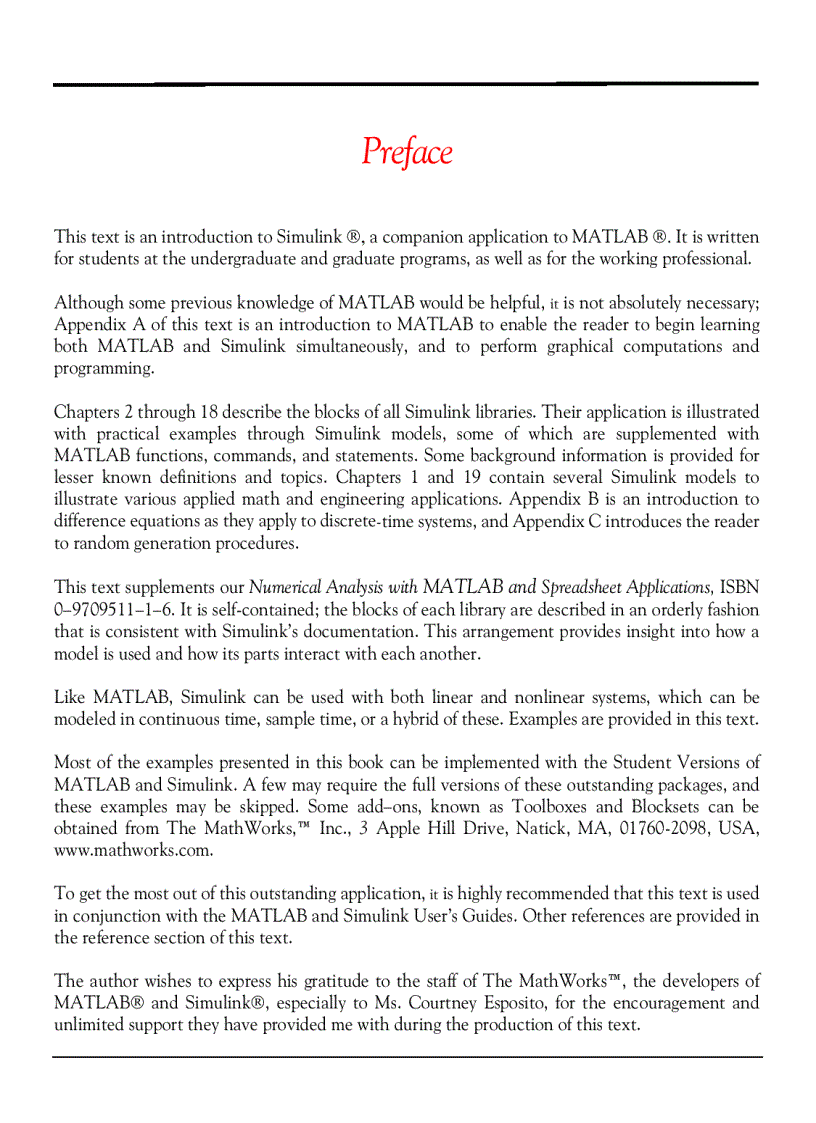 image for page Introduction to Simulink with Engineering Applications