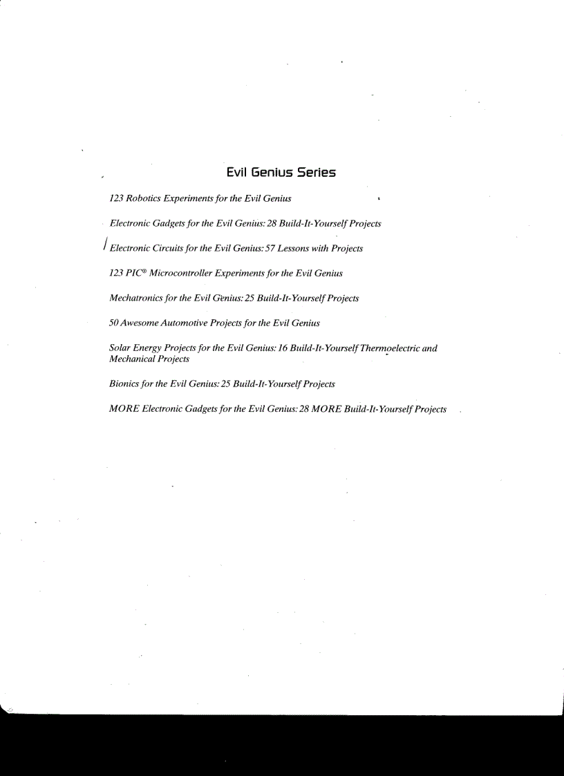 image for page Mechatronics for the Evil Genius