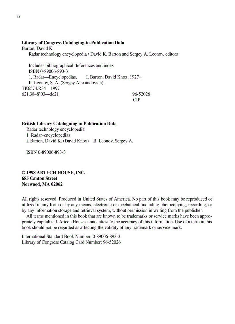 image for page Radar Technology Encyclopedia