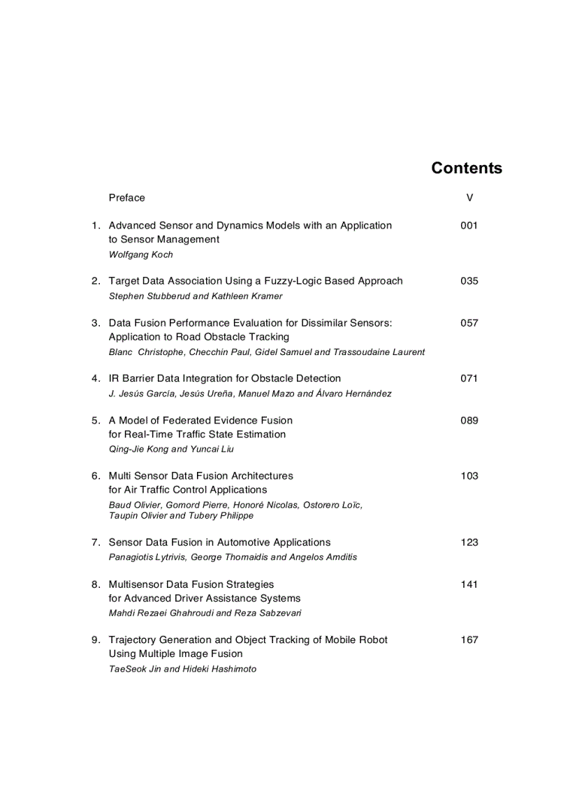 image for page Sensor and Data Fusion