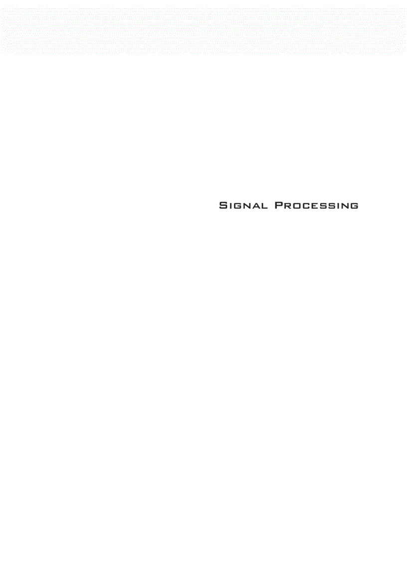 image for page Signal Processing