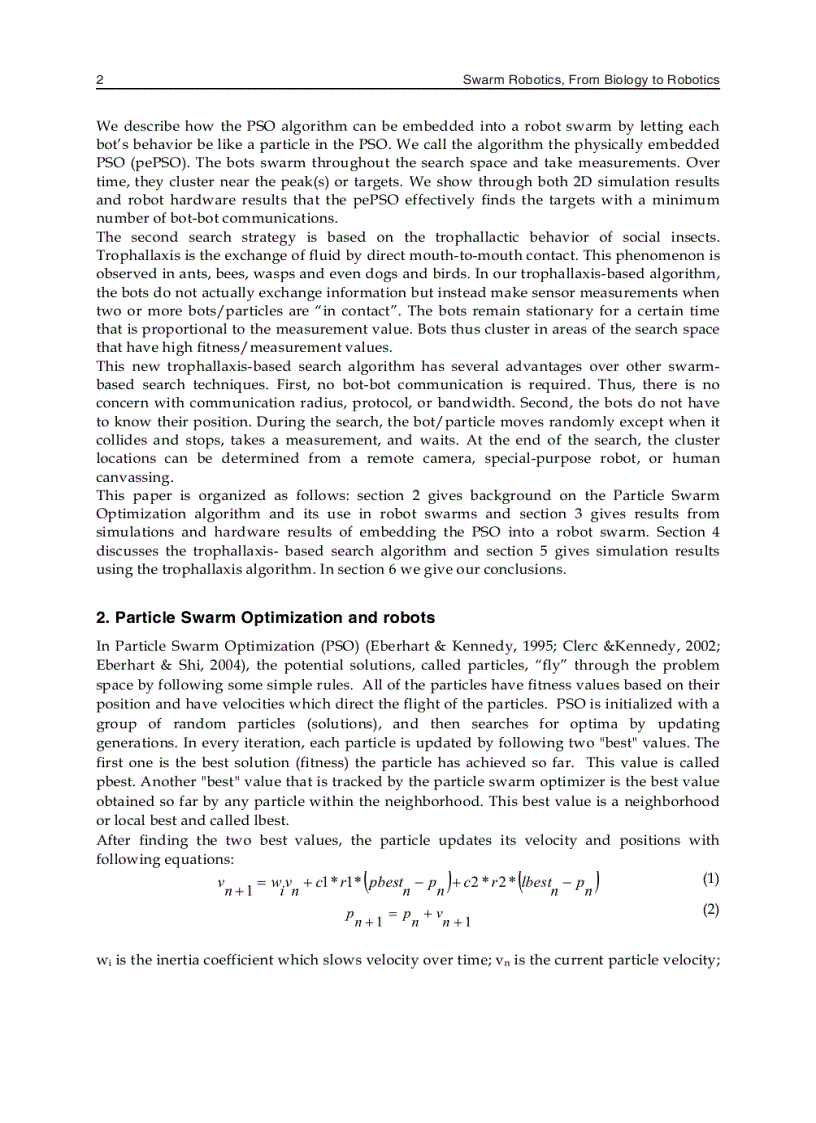 image for page Swarm Robotics from Biology to Robotics