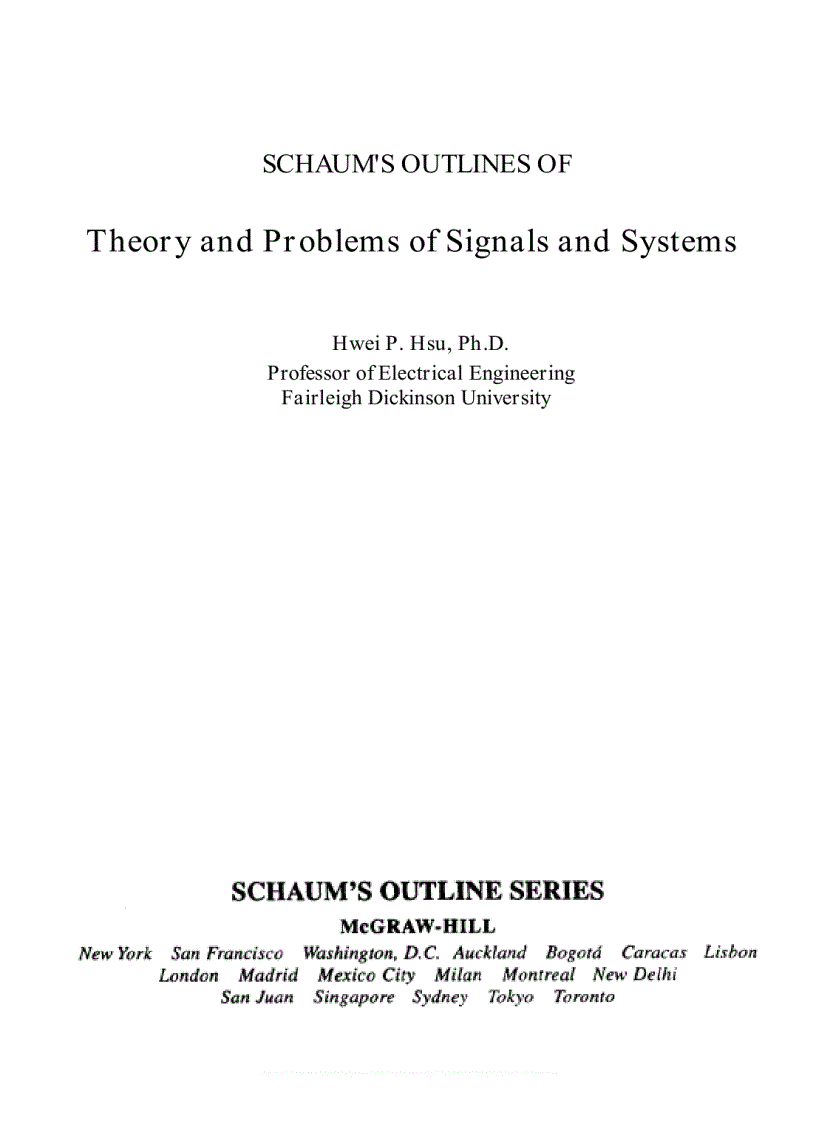 image for page Theory and Problems of Signals and Systems