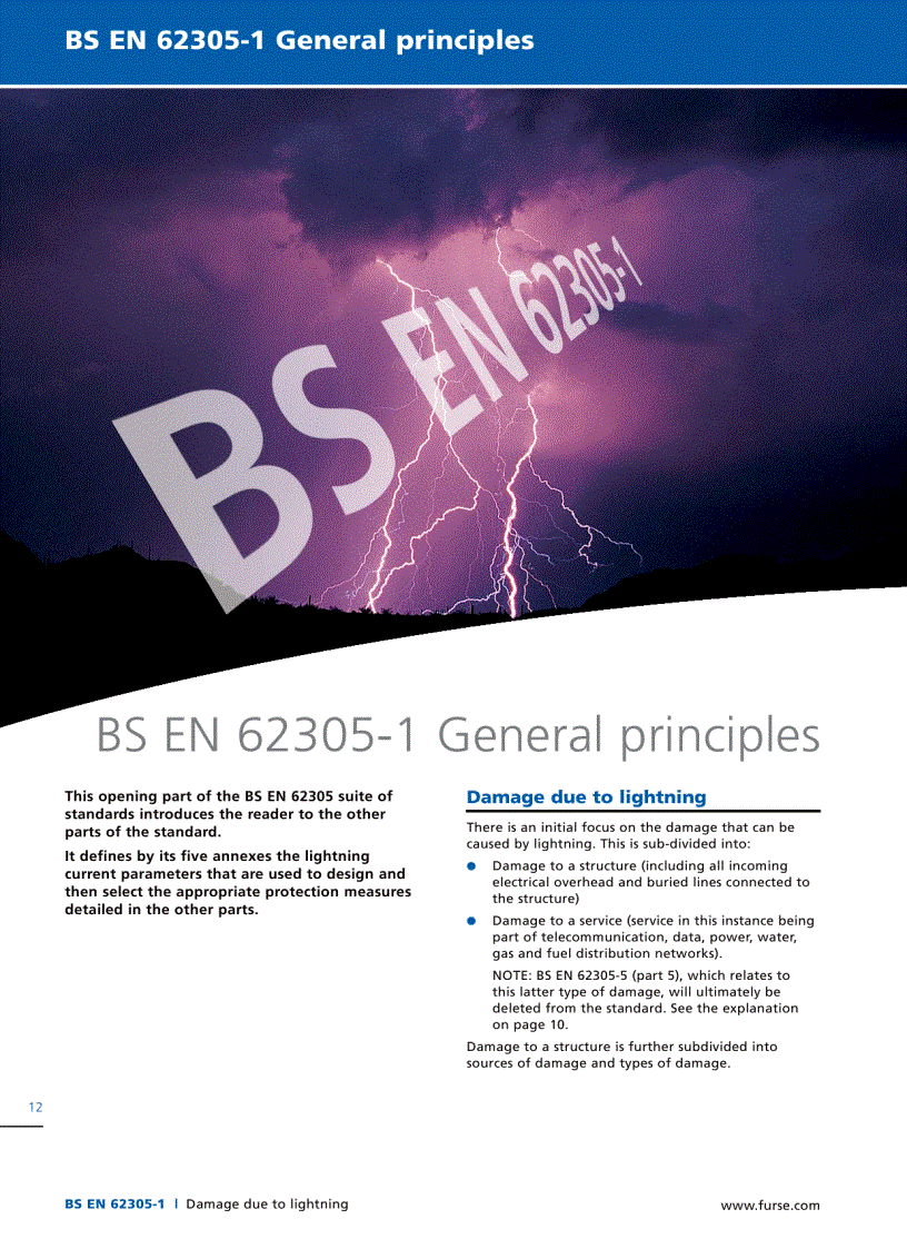 image for page A Guide to BS EN 62305 2006 Protection Against Lightning