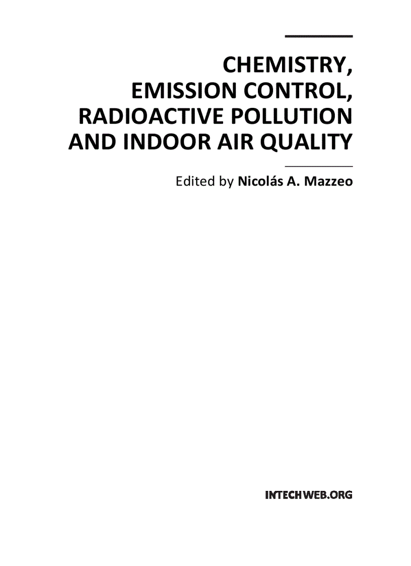 image for page Chemistry Emission Control Radioactive Pollution and Indoor Air Quality