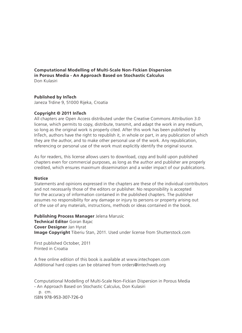 image for page Computational Modelling of Multi scale Solute Dispersion in Porous Media An Approach Based on Stochastic Calculus