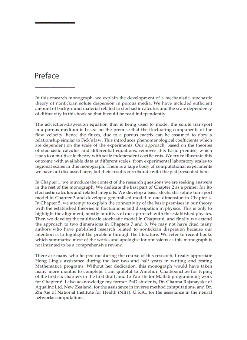 image for page Computational Modelling of Multi scale Solute Dispersion in Porous Media An Approach Based on Stochastic Calculus