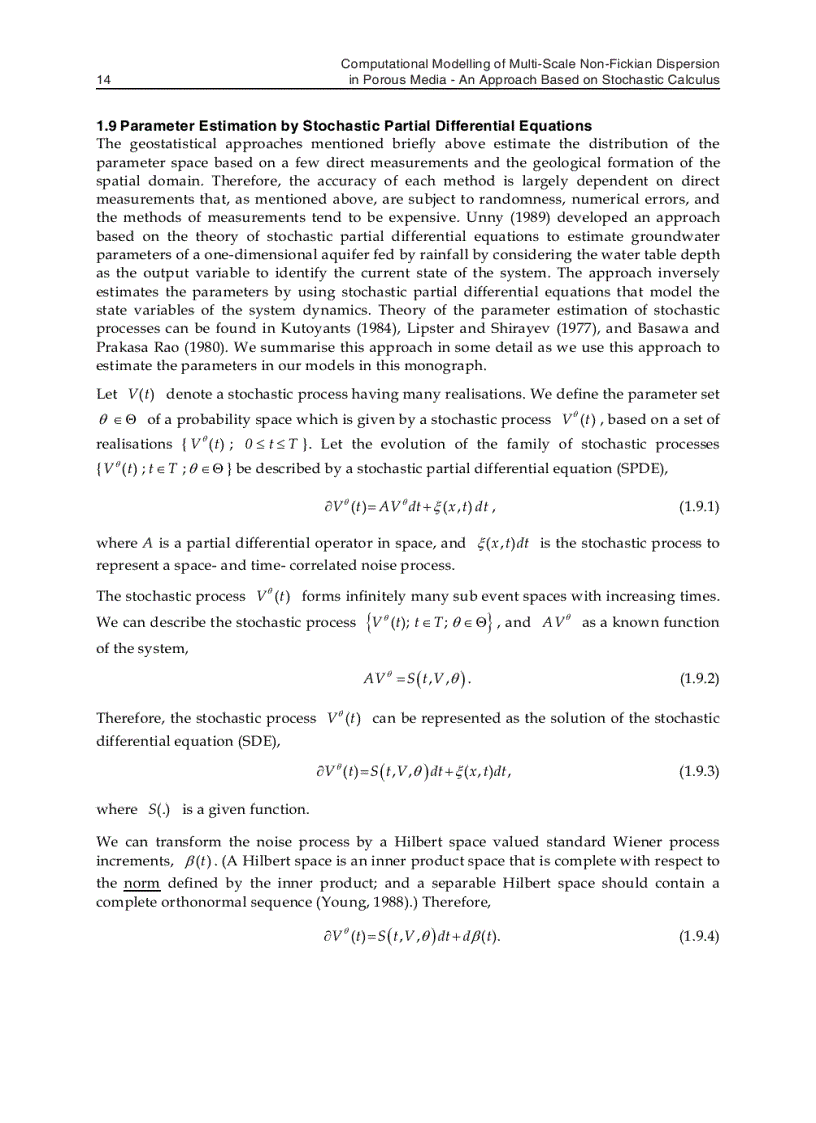 image for page Computational Modelling of Multi scale Solute Dispersion in Porous Media An Approach Based on Stochastic Calculus