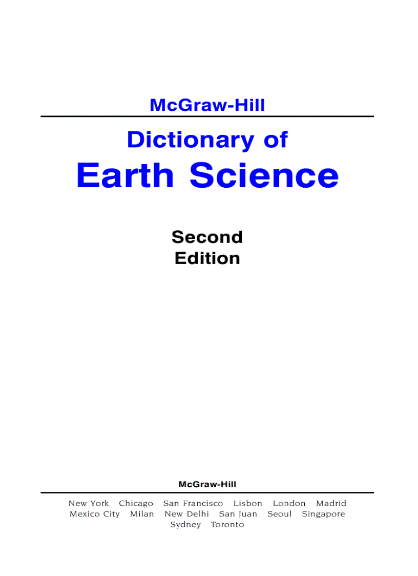 image for page Dictionary of Earth Science