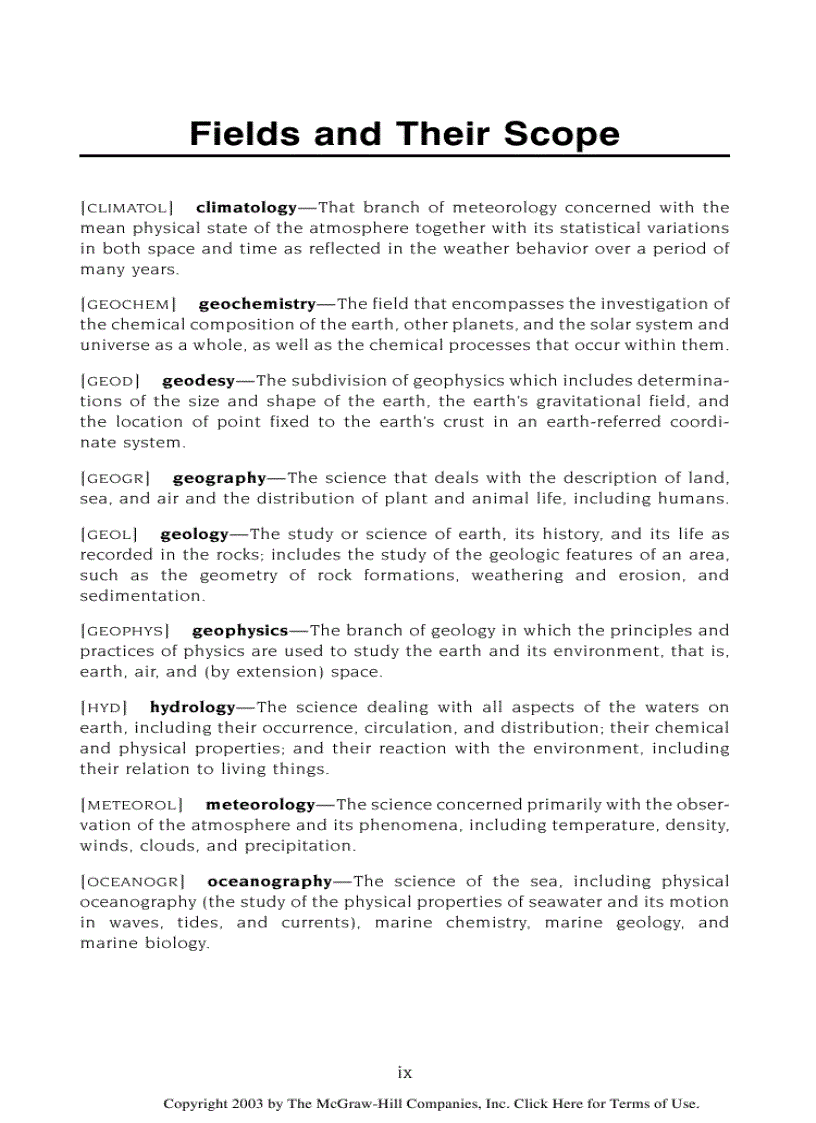 image for page Dictionary of Earth Science