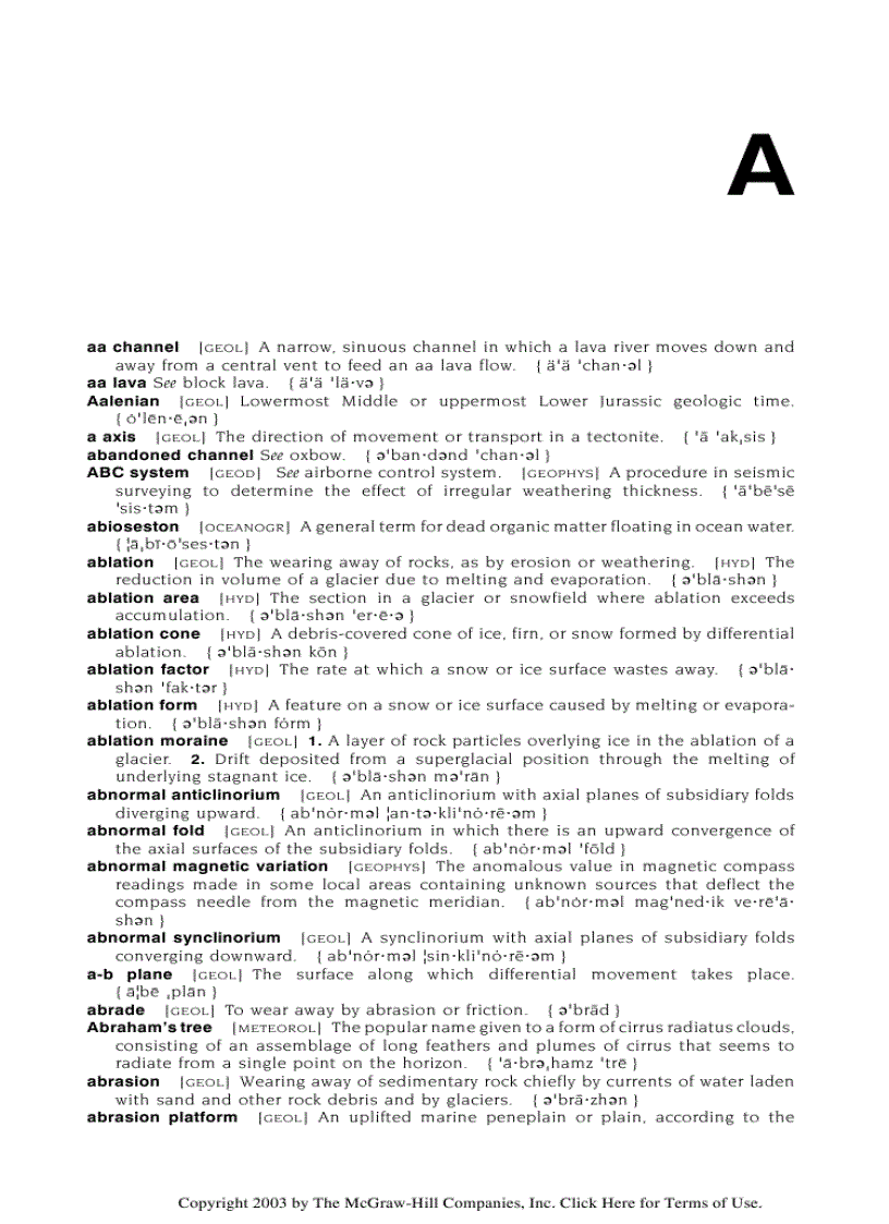 image for page Dictionary of Earth Science
