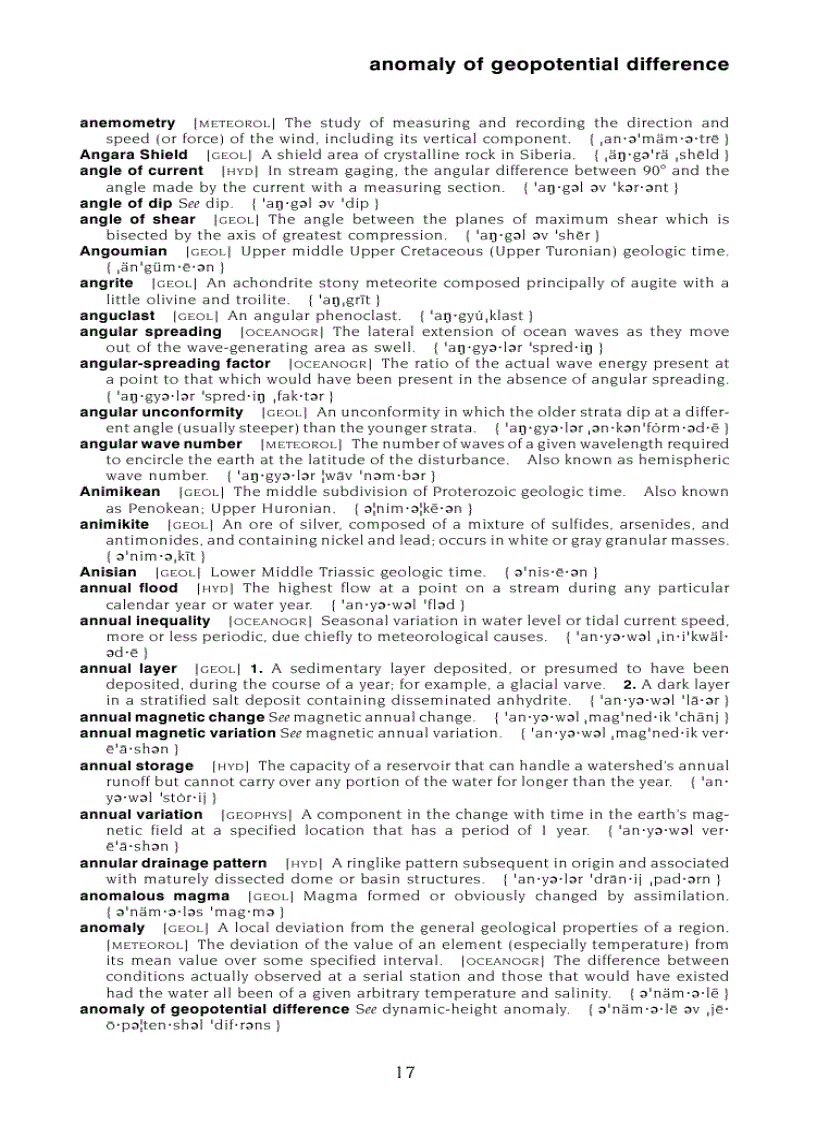 image for page Dictionary of Earth Science