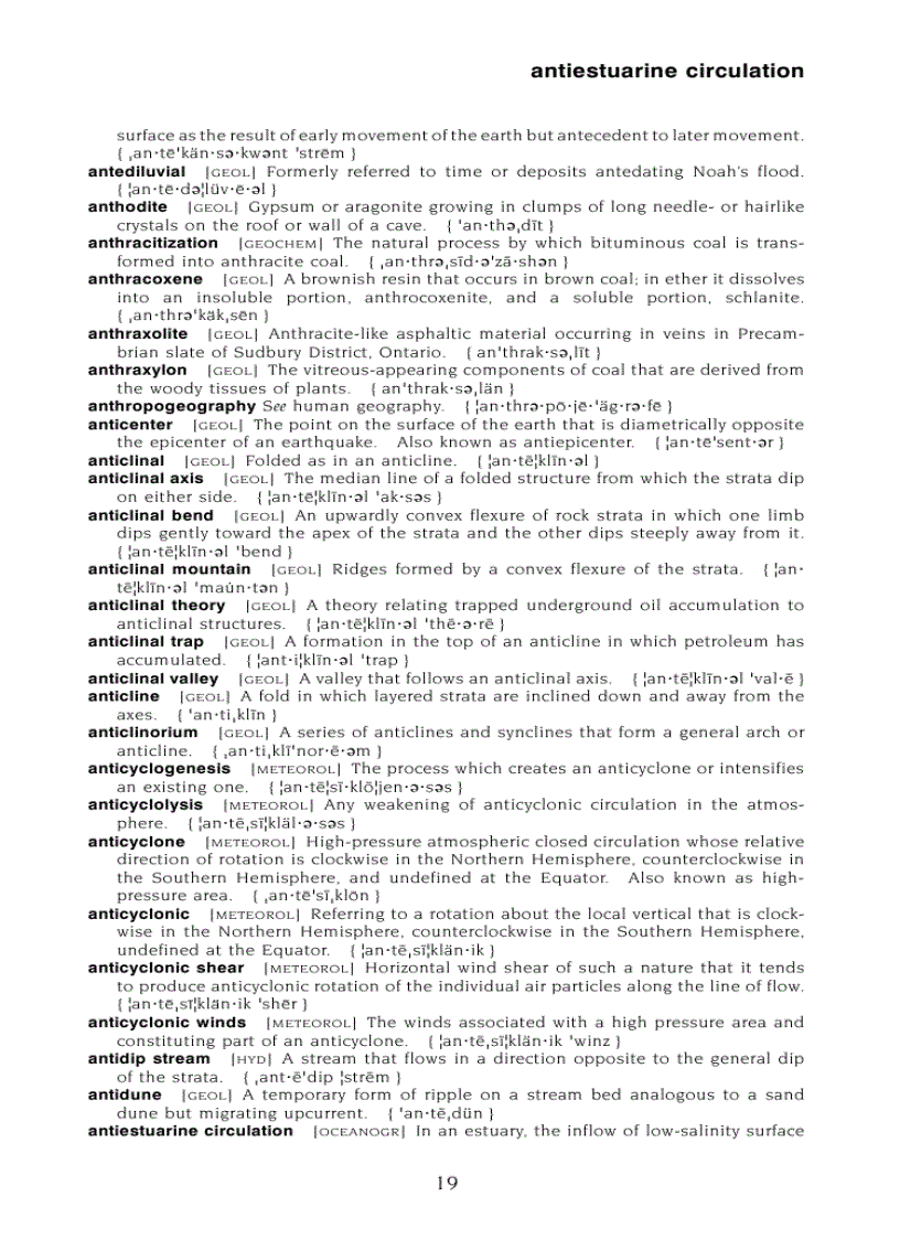image for page Dictionary of Earth Science