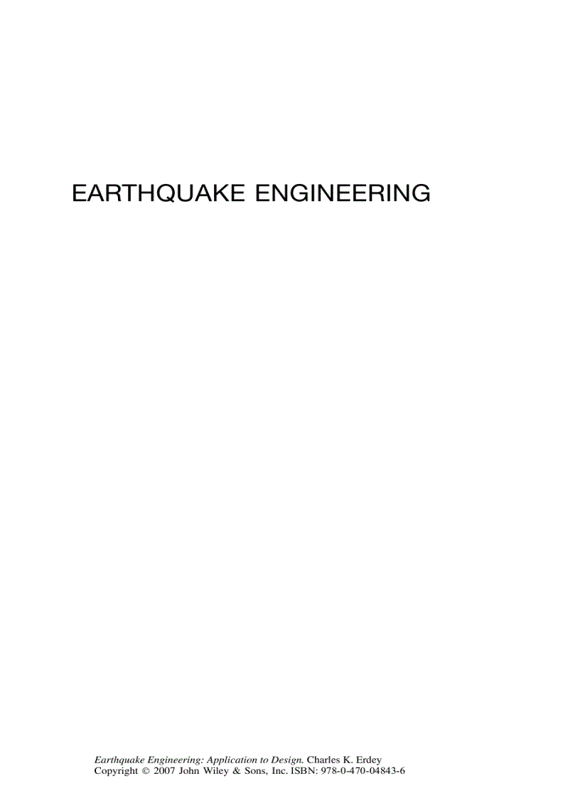 image for page Earthquake Engineering Application to Design