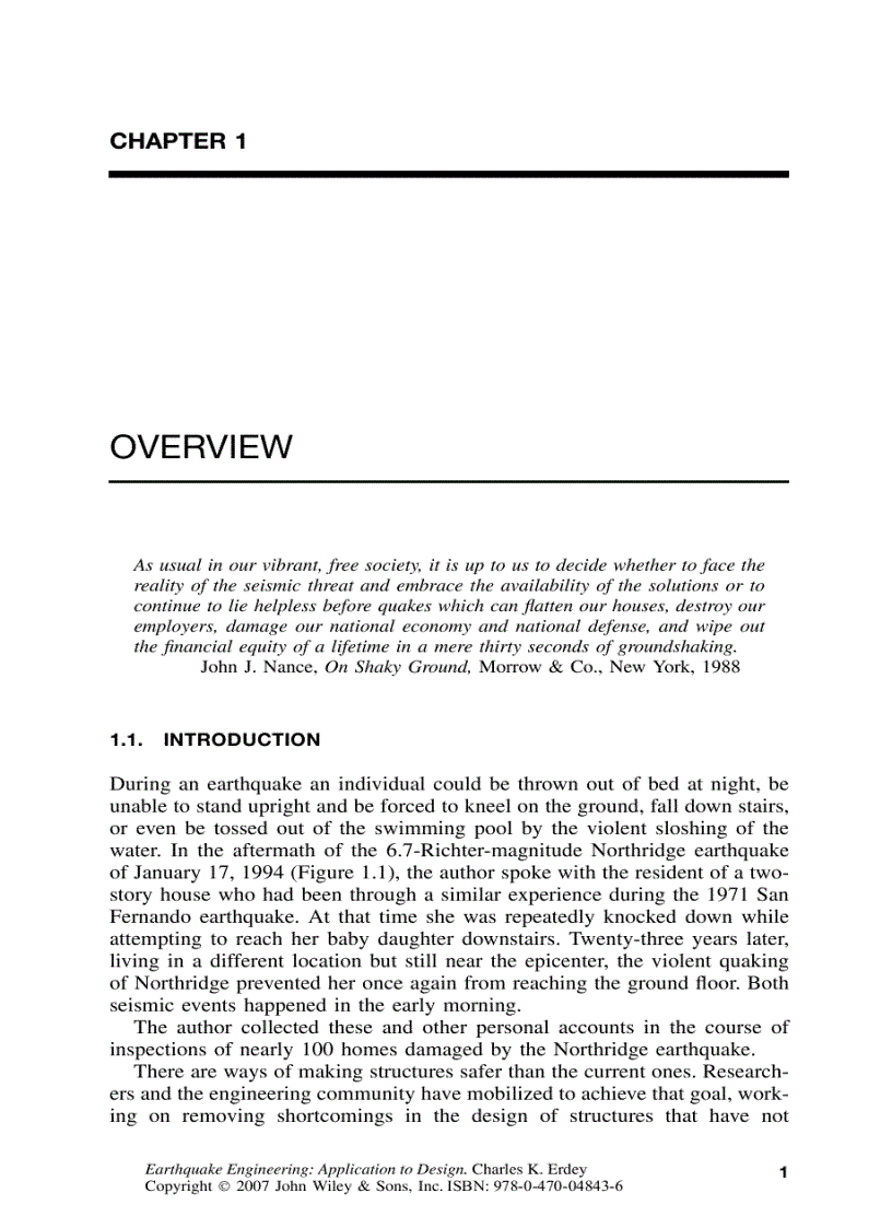 image for page Earthquake Engineering Application to Design