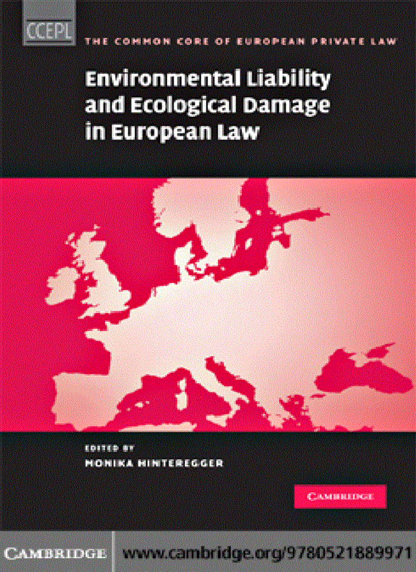 image for page Environmental Liability and Ecological Damage In European Law