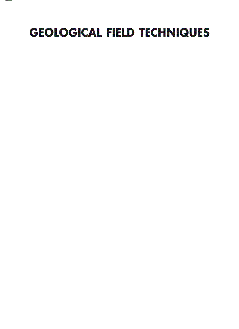 image for page Geological Field Techniques