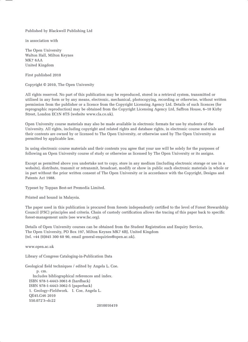 image for page Geological Field Techniques