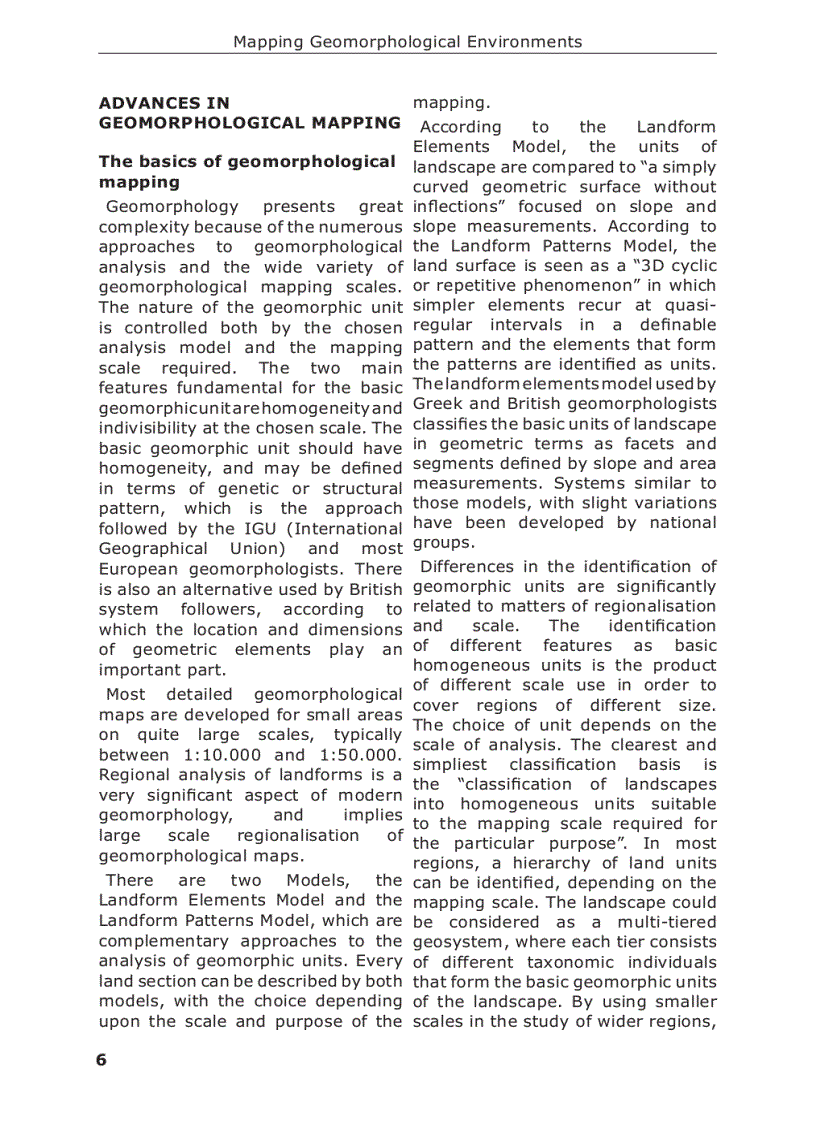 image for page Mapping Geomorphological Environments