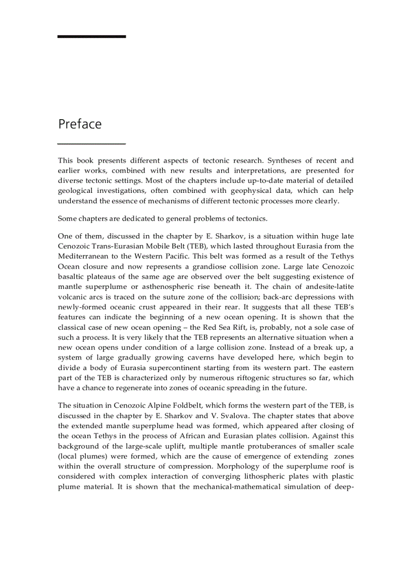 image for page New Frontiers in Tectonic Research General Problems Sedimentary Basins and Island Arcs