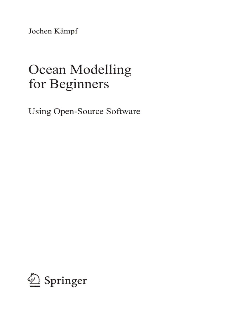 image for page Ocean Modelling for Beginners