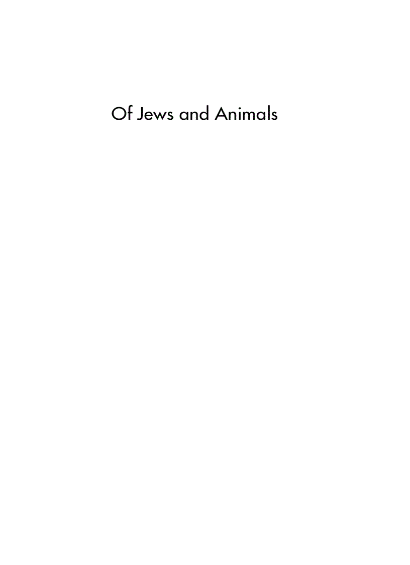 image for page Of Jews and Animals