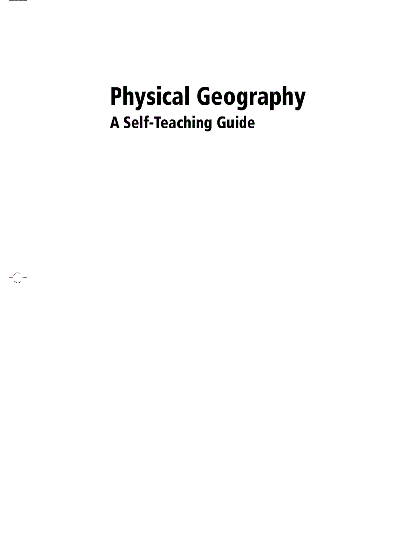 image for page Physical Geography A Self Teaching Guide