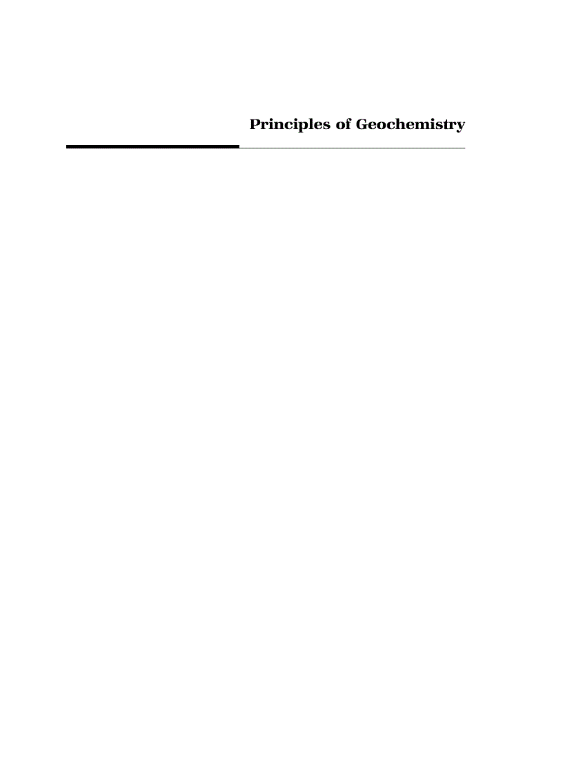 image for page Principles of Geochemistry